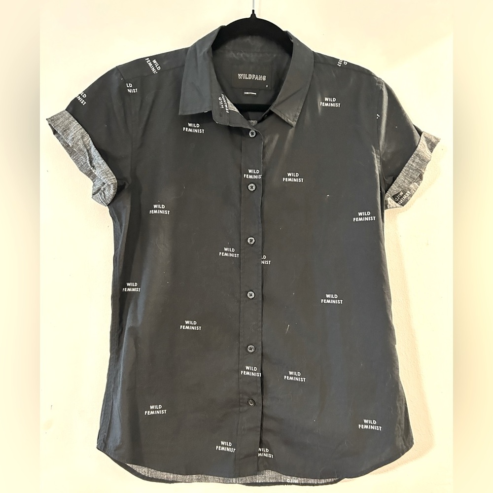 Wildfang Wild Feminist Button Up